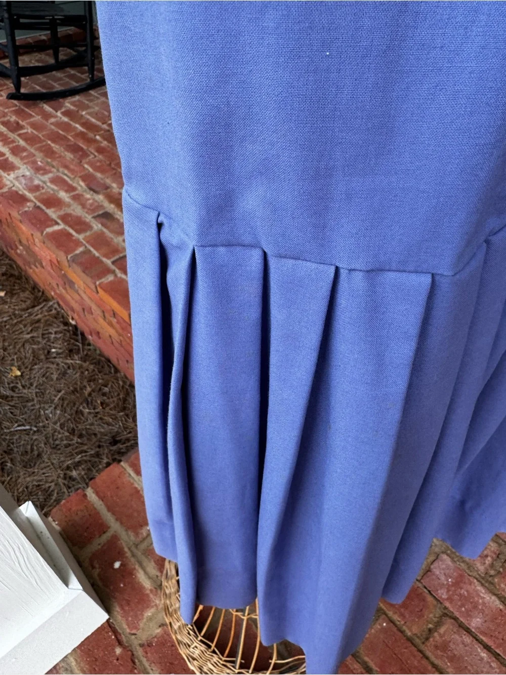 Vintage Laura Ashley Girls 9-10 Blue Cotton Sailor Dress Made USA